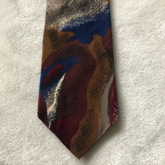 Christian Dior Vintage Abstract Silk Tie - Woven in Italy - Made in USA - Picture 2 of 7